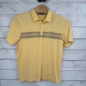 Travis Mathew Golf Polo Shirt XL Striped‎ Casual Short Sleeve Athletic
